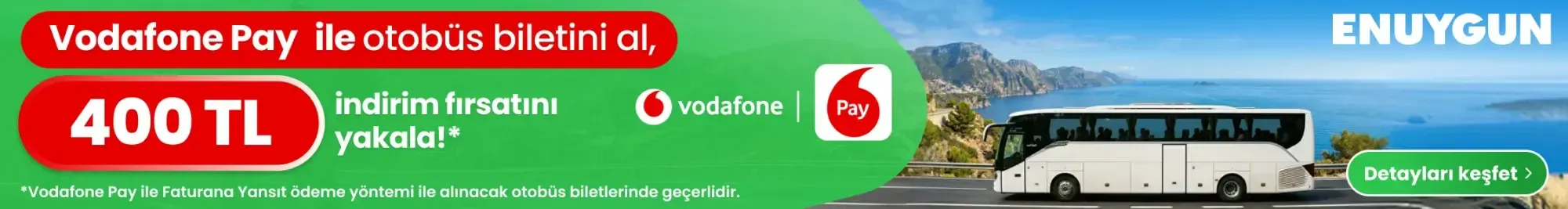 Vodafone otobüs bileti kampanyası